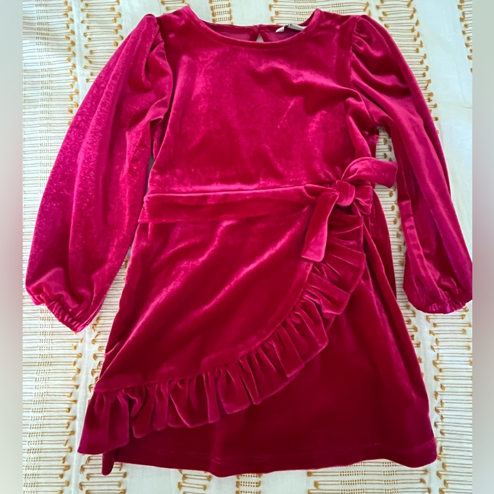 Velvet wrap around dress